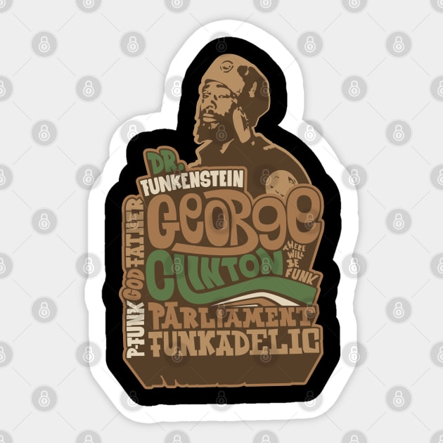 George Clinton - Tribute to the P-Funk Master! Sticker by Boogosh